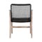 Armen Living Brighton Outdoor Patio Dining Chair in Light Eucalyptus Wood and Charcoal Rope 840254332386 - alternate 5